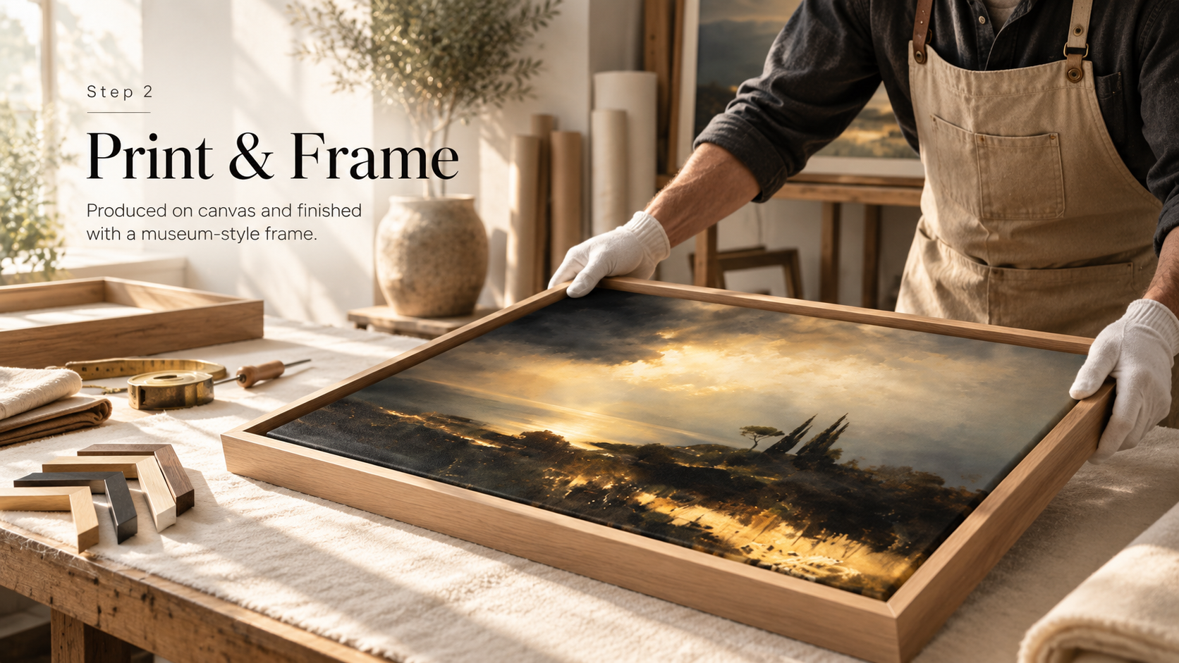 Amvia printing and framing options